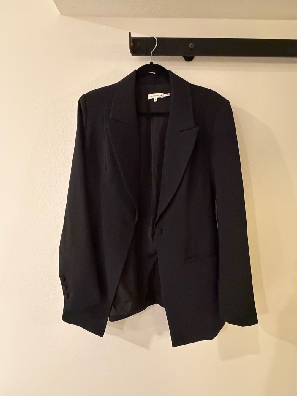 Good American NWOT Women's Black Fitted Blazer - Picture 2 of 5